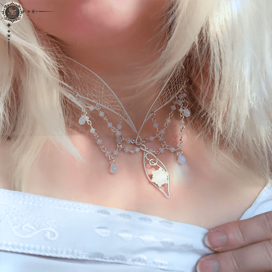 Elven Bride Moonveil Necklace - Elven Rose