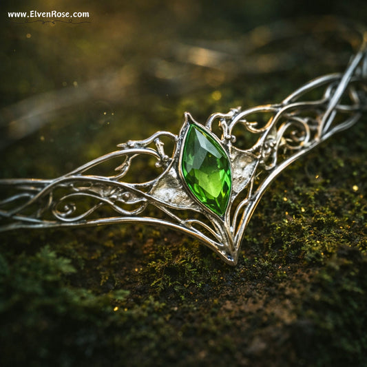 Emerald Enchantment Adjustable Elven Crown - Elven Rose