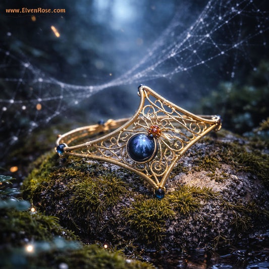"Golden Web" Elegant Spider Armlet - Elven Rose