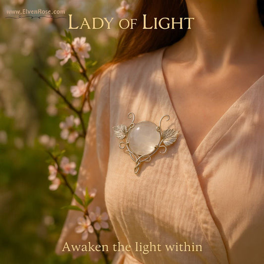 Lady of Light – Elven Brooch - Elven Rose