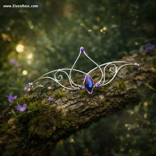 "Magic Soul" Fantasy Crystal Tiara - Elven Rose