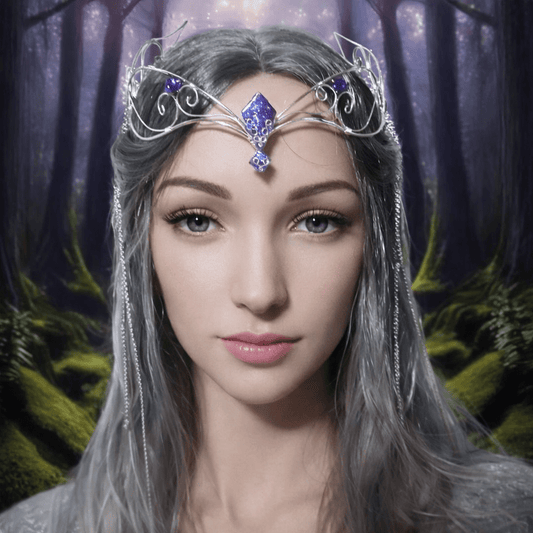 "Moonshadow Empress" Fantasy Crown - Elven Rose