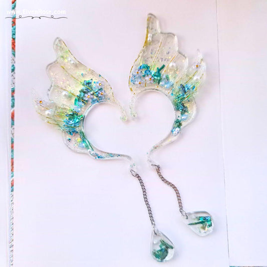 "Ocean Whisper Fairy Ears" Mermaid Ear Jewelry - Elven Rose
