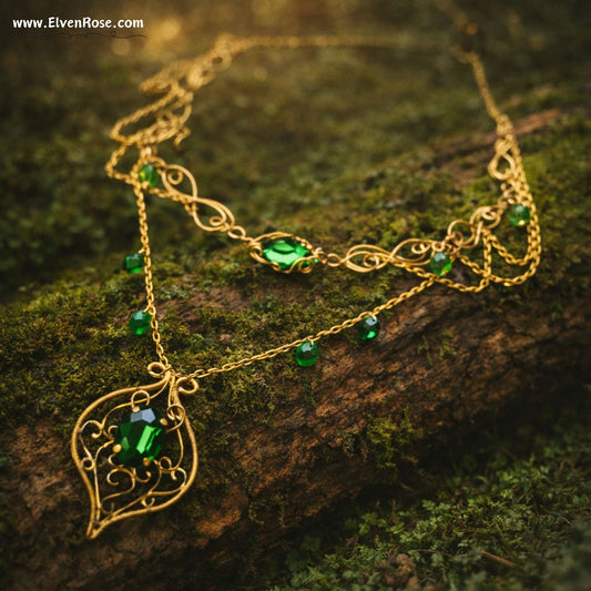 "The Forestheart Necklace" Elven Jewelry - Elven Rose