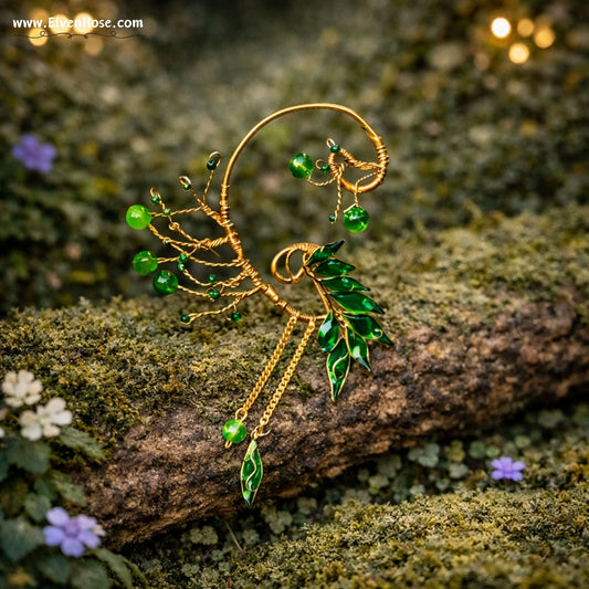 Verdant Aurëlinn Ear Wrap Earring - Elven Rose