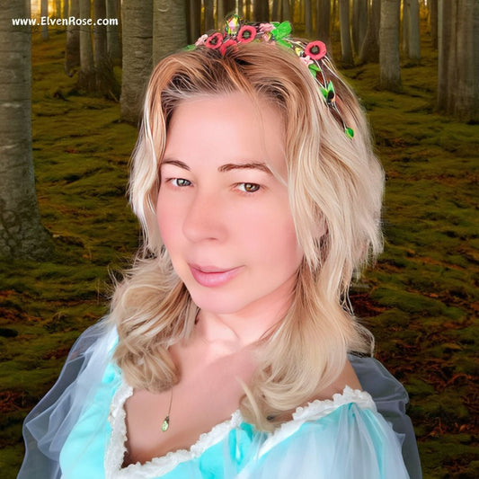 Vibrant Floral Headband - Elven Rose