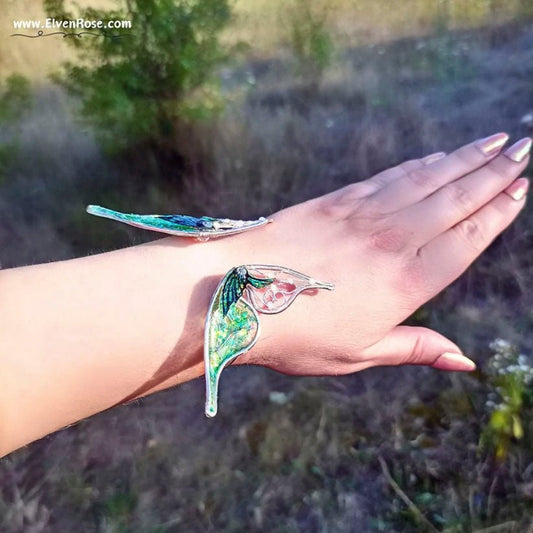 "Whispers of the Forest" Bracelet – Elven Butterfly Bracelet - Elven Rose
