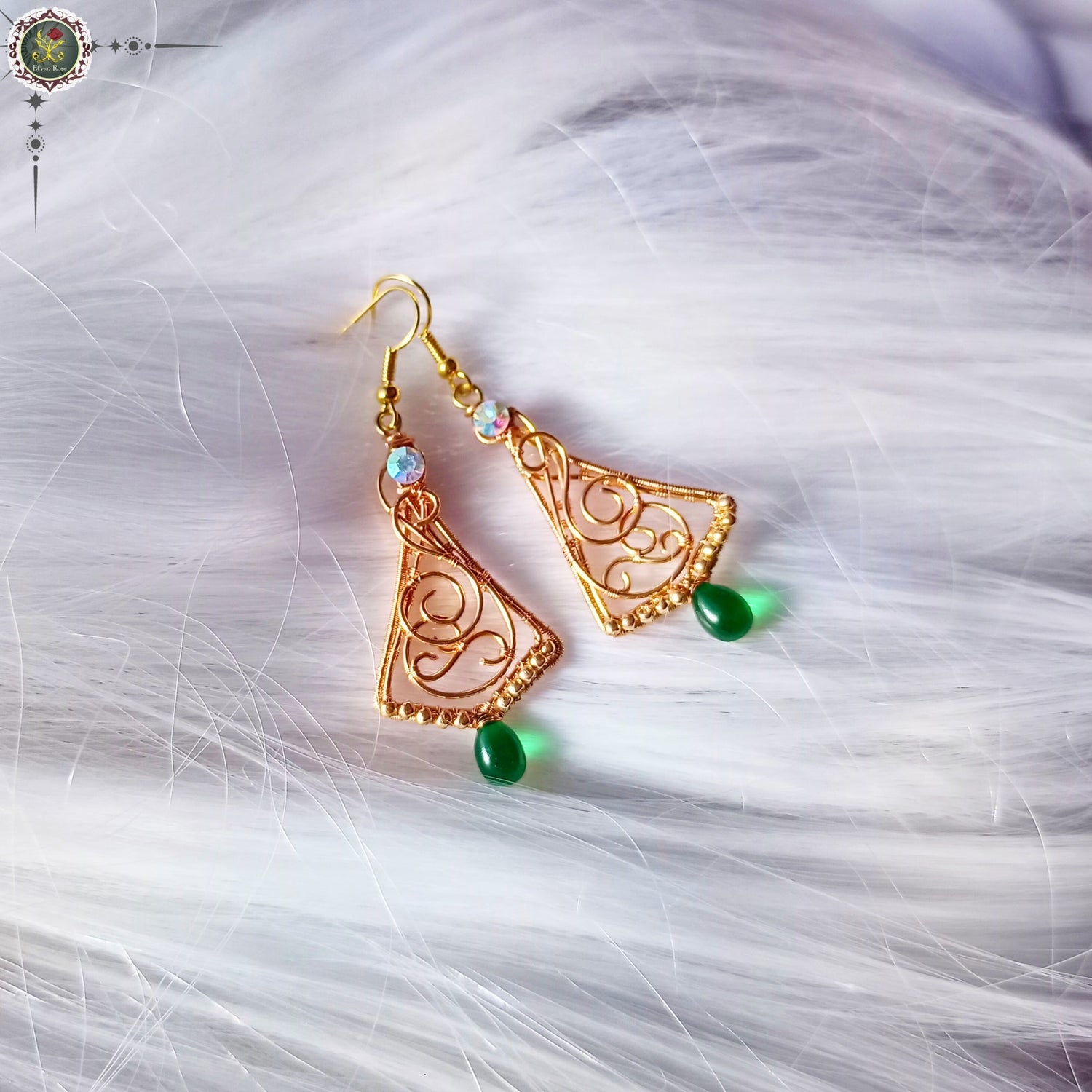 Earrings - Elven Rose