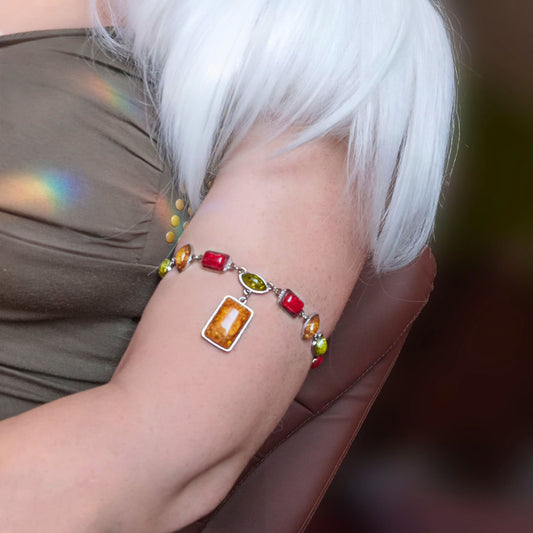 Amber Glow Adjustable Upper Arm Bracelet