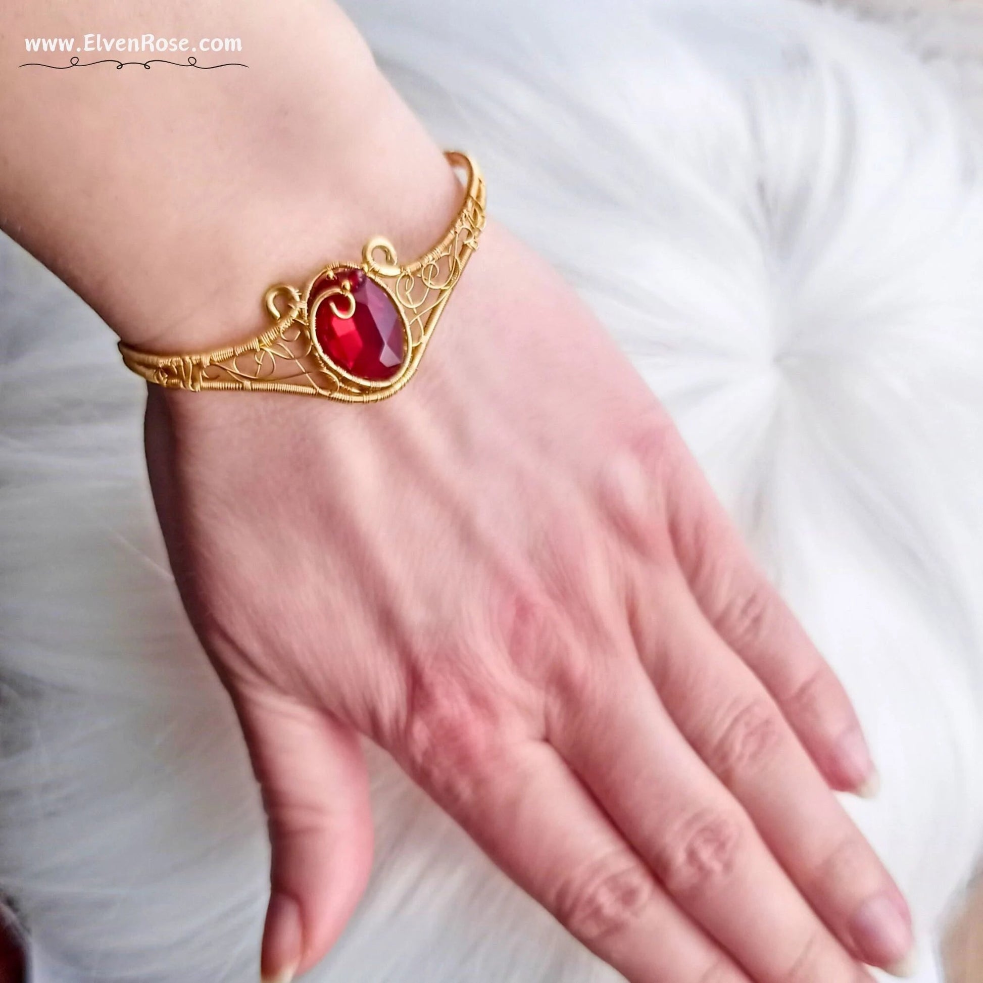 Fire Seed Cuff Bracelet - Elven Rose