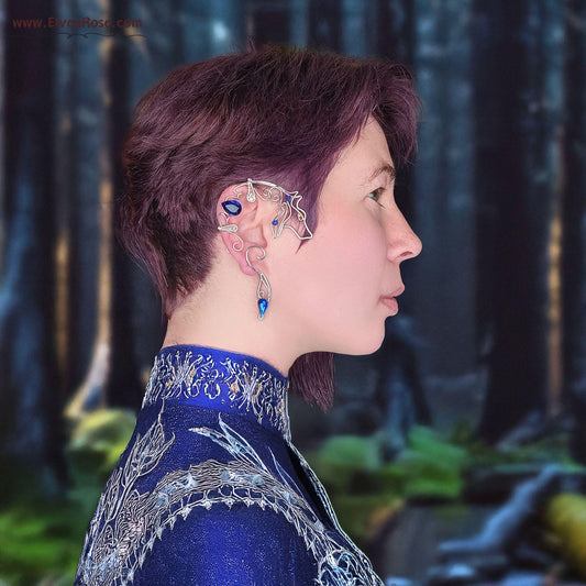 Frost Wolf Ear Wrap - Elven Rose