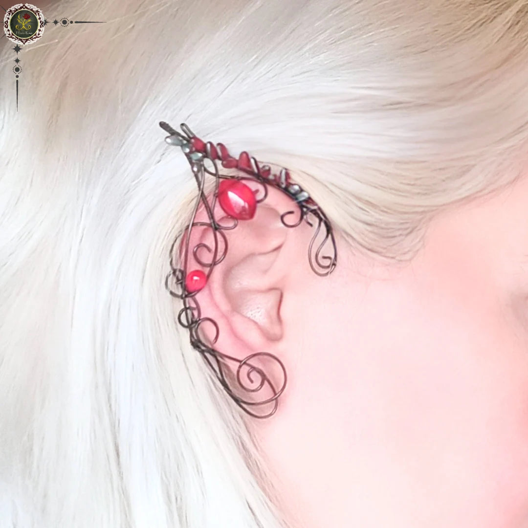 Fiery Black Elf Ears