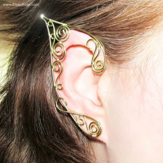 Golden Swirl Elf Ears