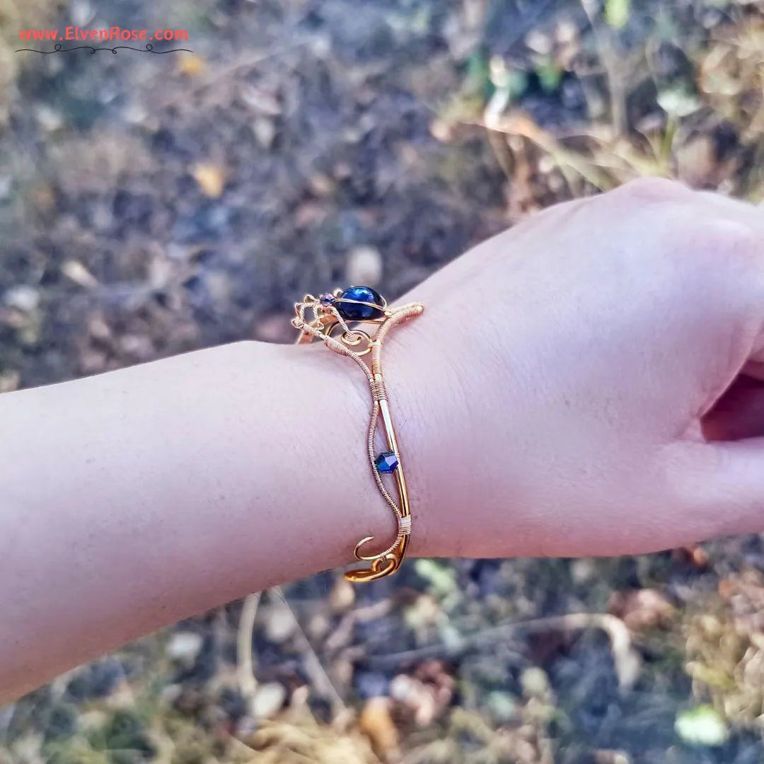 Golden Web Cuff Bracelet