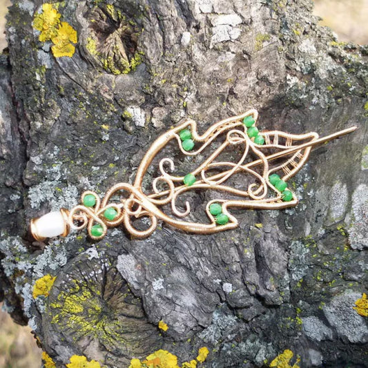 Golden Leaf Cloak Clasp