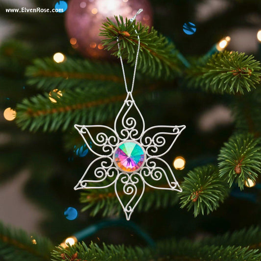 Elven Star Crystal Ornament