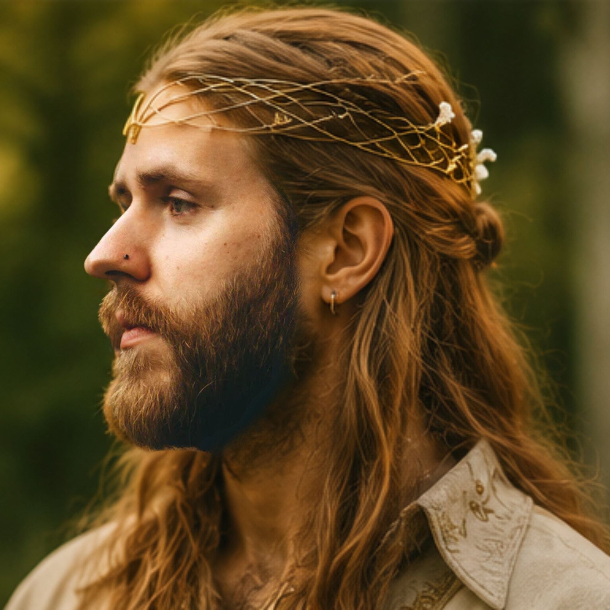 Lord & Lady of Light – Matching Elven Circlet Set for Couples - Elven Rose