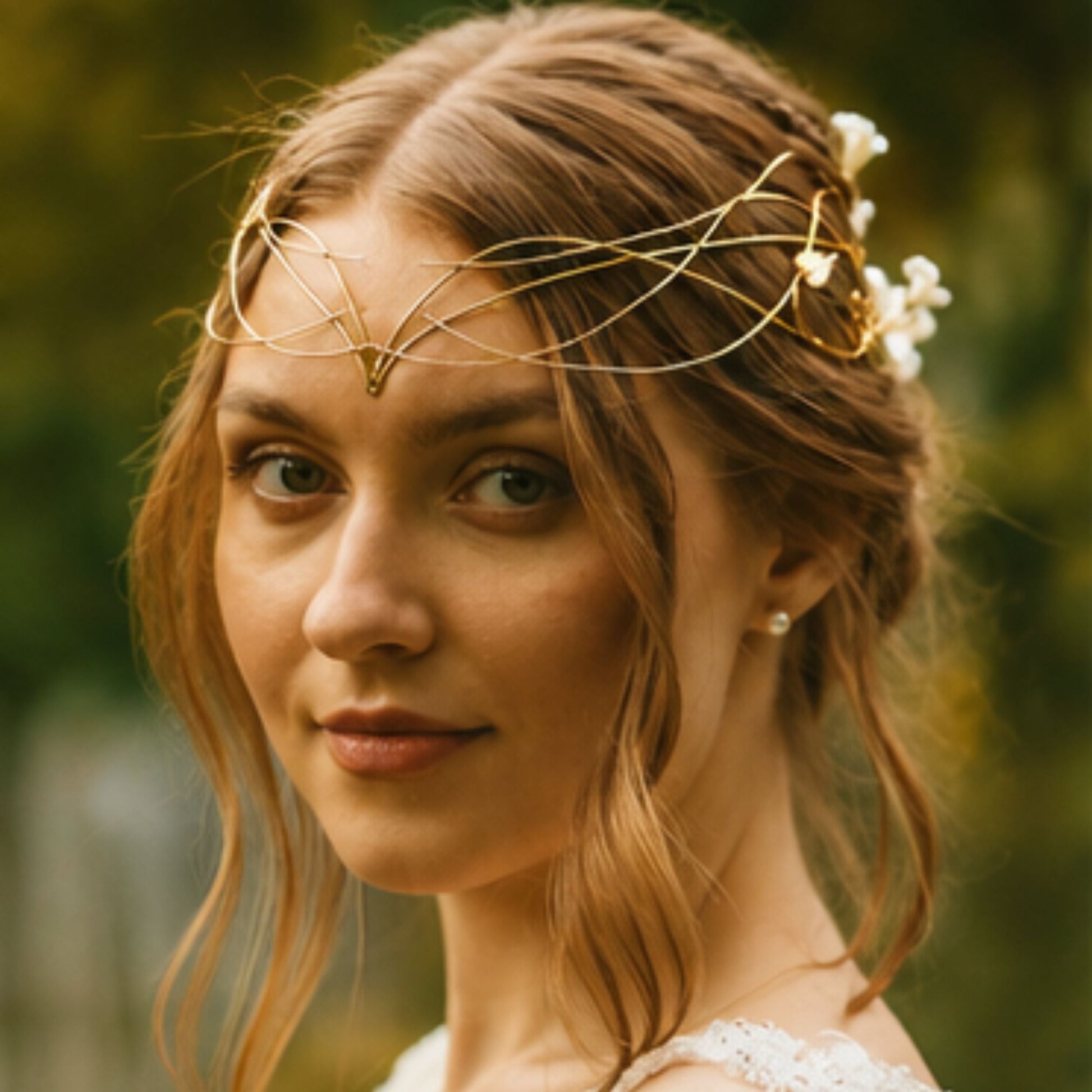 Lord & Lady of Light – Matching Elven Circlet Set for Couples - Elven Rose