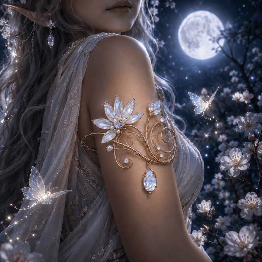 Moonblossom Arm Cuff - Elven Rose