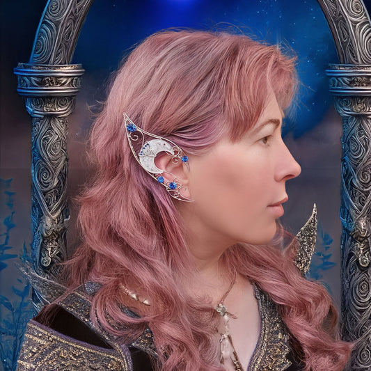 Moonwhisper Elf Ear Cuffs - Elven Rose