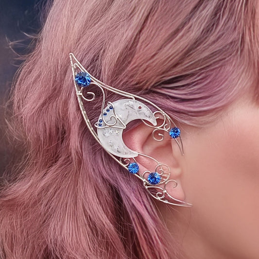 Moonwhisper Elf Ear Cuffs - Elven Rose