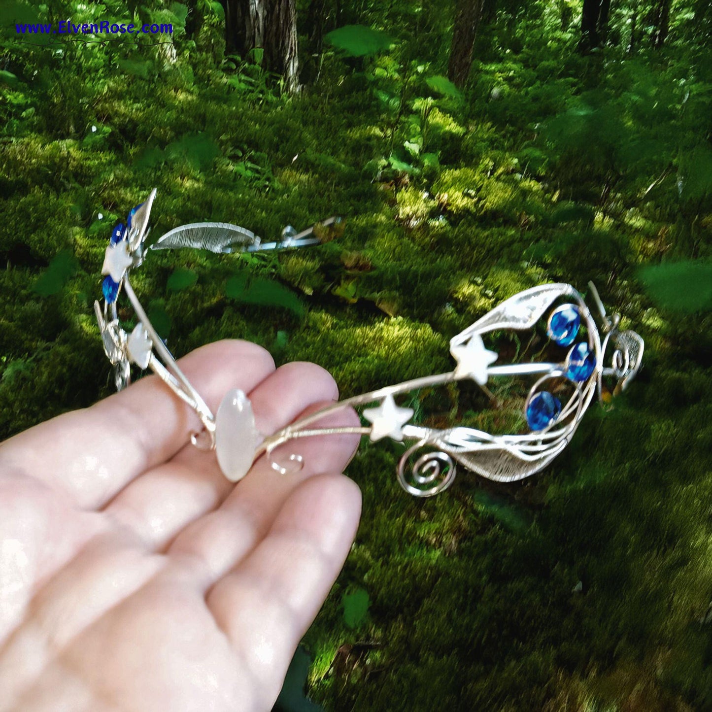 "Queen of Stars Crown" Celestial Elven Tiara - Elven Rose