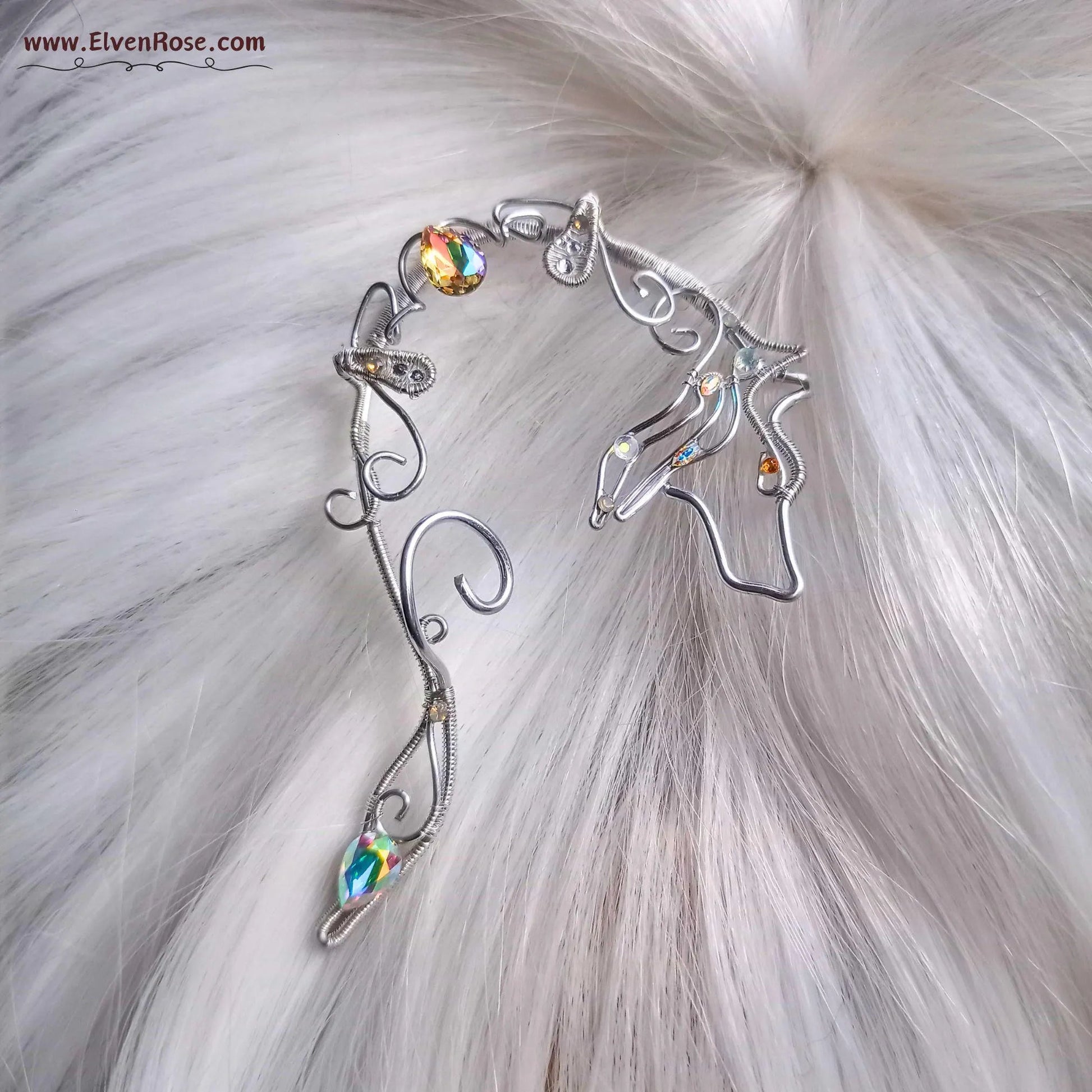 Starshine Wolf Ear Wrap - Elven Rose