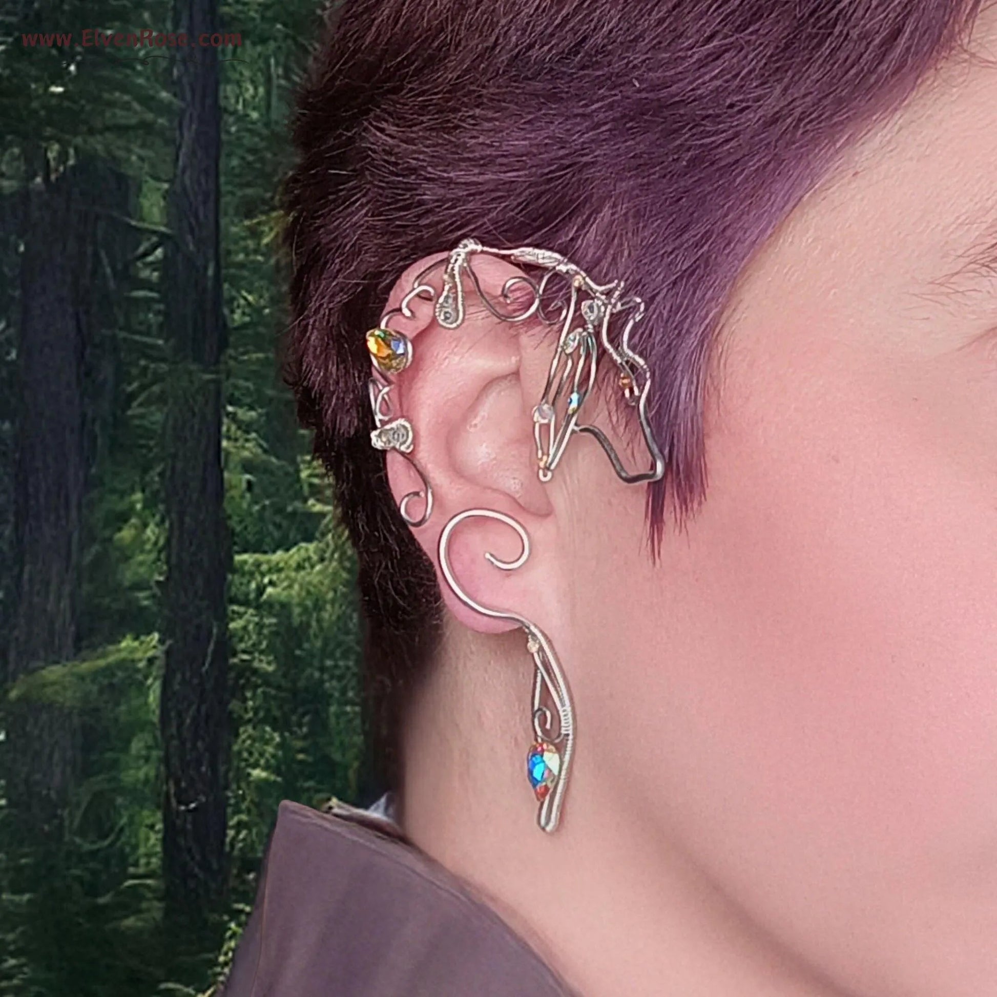 Starshine Wolf Ear Wrap - Elven Rose