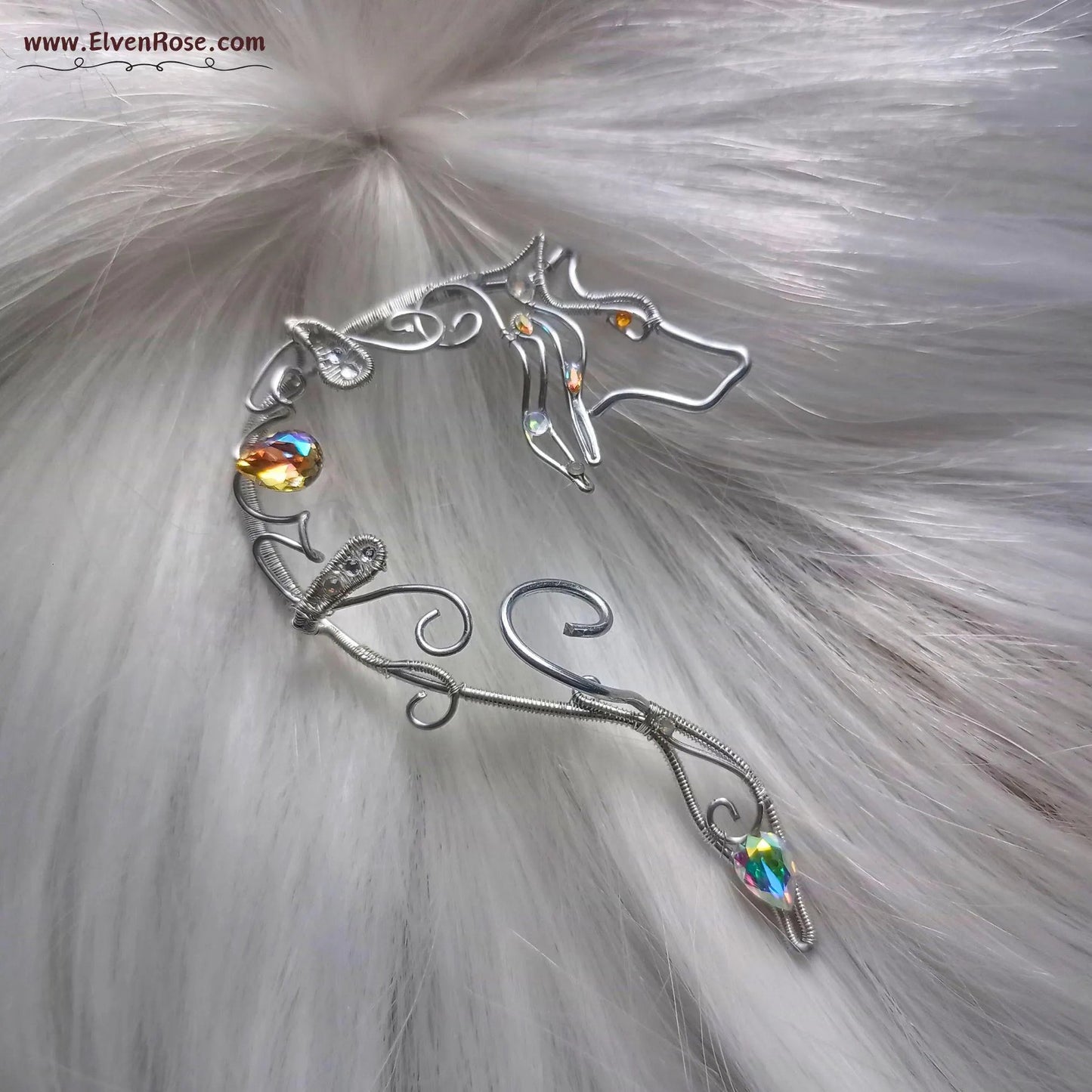 Starshine Wolf Ear Wrap - Elven Rose