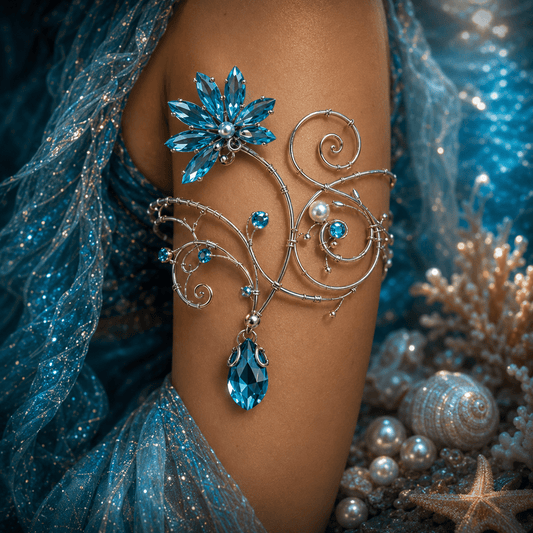 Tide Bloom Arm Cuff - Elven Rose