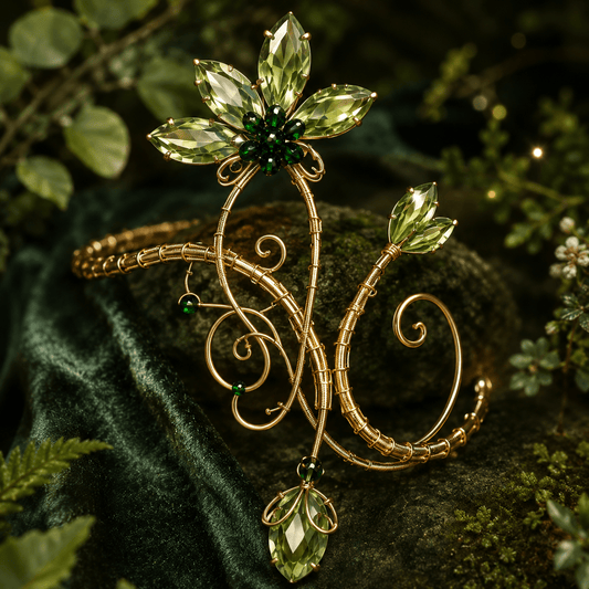 Whispering Lily Arm Cuff - Elven Rose