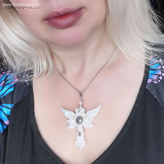 Winter Angel pendant - Elven Rose